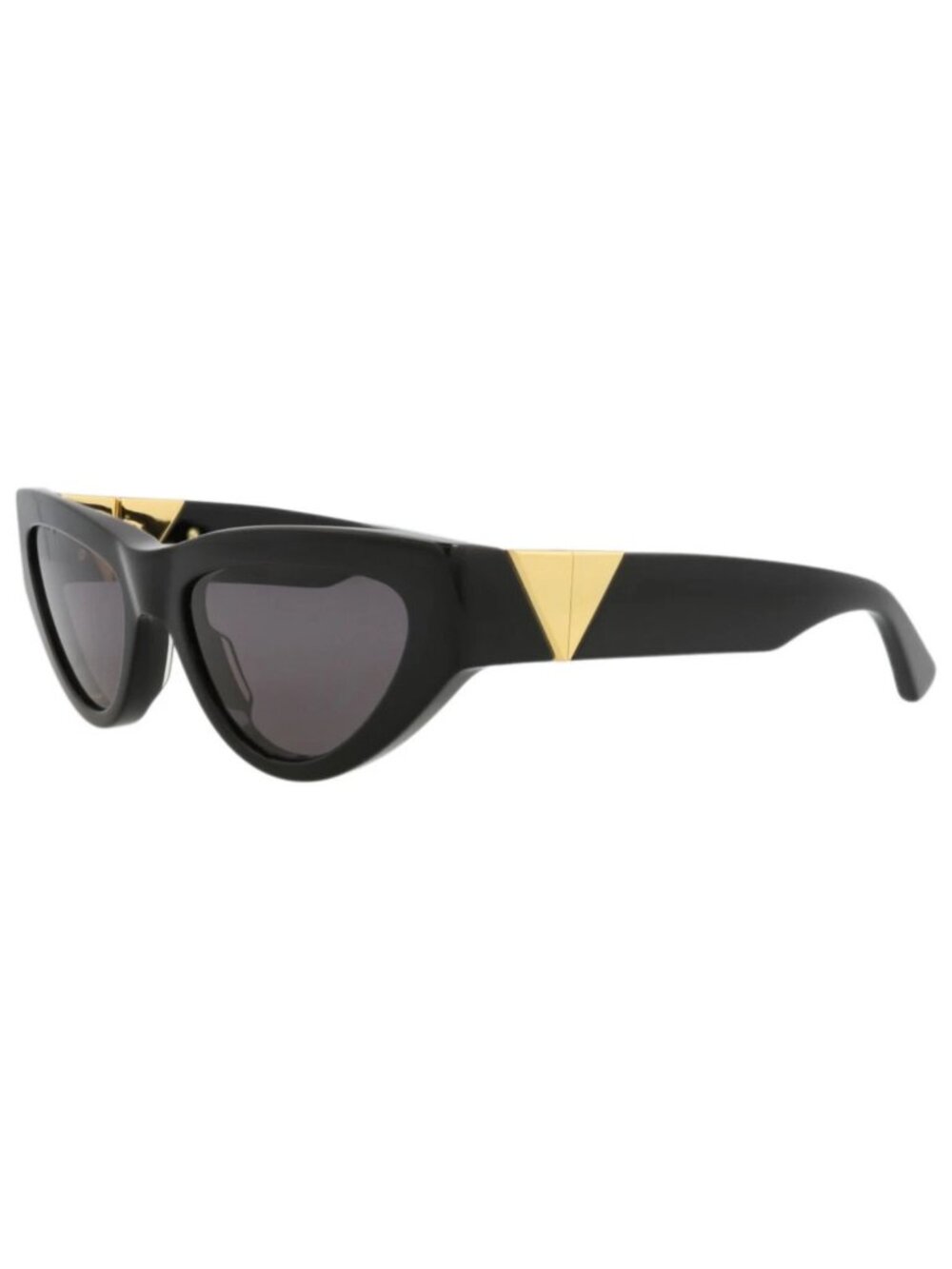 New Bottega Veneta Women's Sunglasses Cat Eye Acetate Frame Black Black Grey